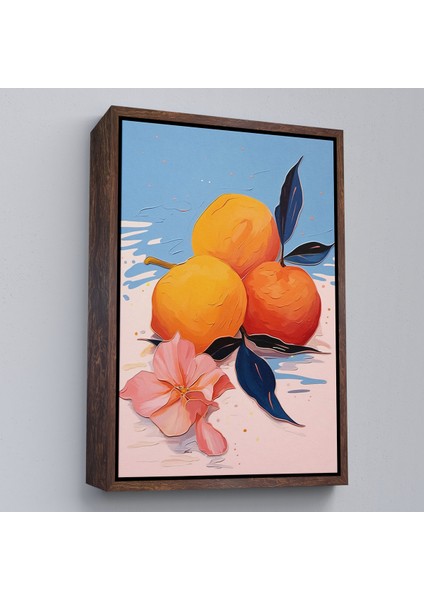 Çerçeveli Dekoratif Kanvas Tablo, Masa Üstündeki Portakallar TABLO-7654 fiyatları