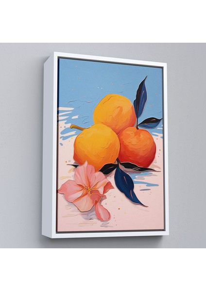 Çerçeveli Dekoratif Kanvas Tablo, Masa Üstündeki Portakallar TABLO-7654 fırsatları