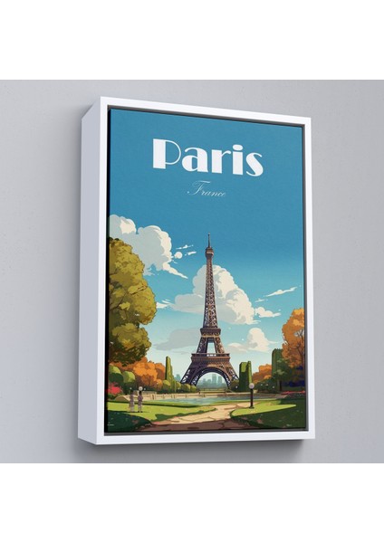Çerçeveli Dekoratif Kanvas Tablo, Fransa Paris Eyfel Kulesi TABLOSU-7809