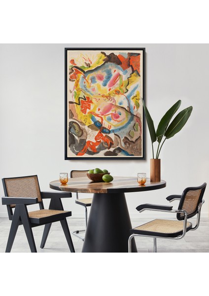 Çerçeveli Dekoratif Kanvas Tablo, Fritz Stuckenberg - Formlar Tablosu - FORMS-7305