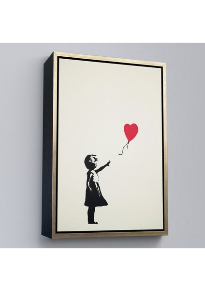 Çerçeveli Dekoratif Kanvas Tablo, Banksy - Balonlu Kız Tablo - Girl With BALLOON-7310 fiyatları