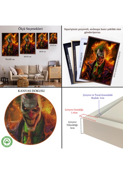 Çerçeveli Dekoratif Kanvas Tablo, Joker TABLOSU-7745 indirimleri