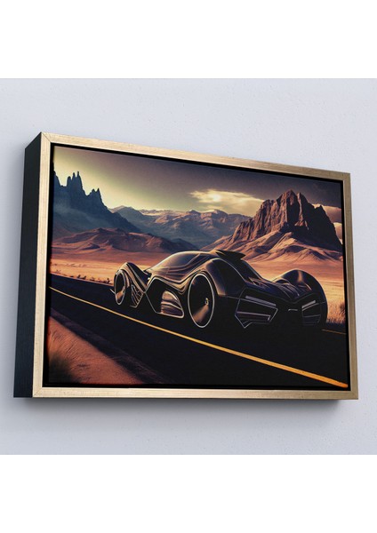 Çerçeveli Dekoratif Kanvas Tablo, Çöldeki Spor Araba TABLOSU-7274 modelleri