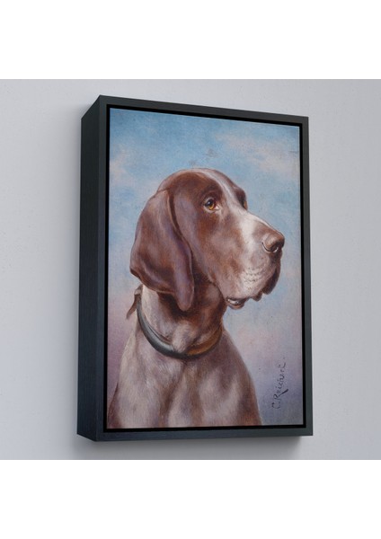Çerçeveli Dekoratif Kanvas Tablo, Carl Reichert Köpek Portre TABLO-7332 modelleri