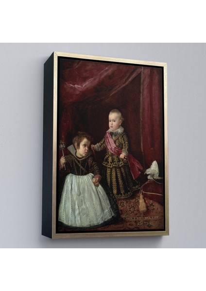 Çerçeveli Dekoratif Kanvas Tablo, Diego Velázquez - Prens Balthasar Charles Cüceyle Birlikte -7282 fiyatları