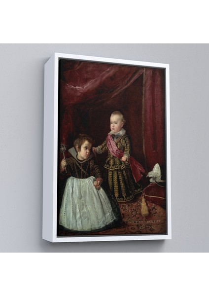 Çerçeveli Dekoratif Kanvas Tablo, Diego Velázquez - Prens Balthasar Charles Cüceyle Birlikte -7282 fırsatları