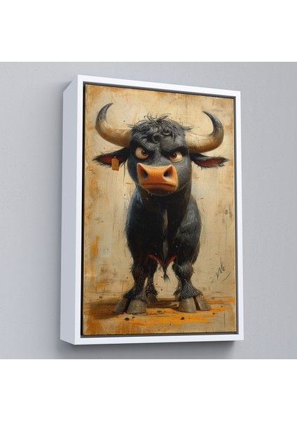 Çerçeveli Dekoratif Kanvas Tablo, Agresif Boğa TABLOSU-7810 fırsatları