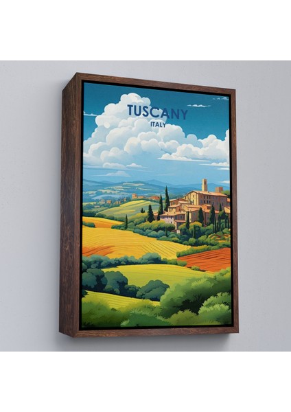 Çerçeveli Dekoratif Kanvas Tablo, Toskana Italya Tablosu - TUSCANY-7764 fiyatları