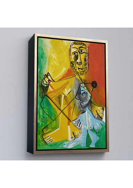 Çerçeveli Dekoratif Kanvas Tablo, Pablo Picasso - Adam ve Çocuk Tablosu - Homme Et ENFANT-7328 fiyatları