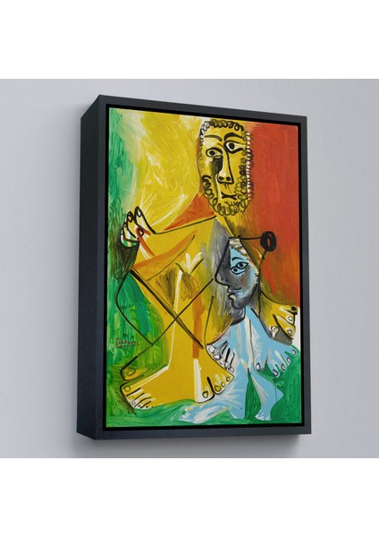 Çerçeveli Dekoratif Kanvas Tablo, Pablo Picasso - Adam ve Çocuk Tablosu - Homme Et ENFANT-7328 modelleri