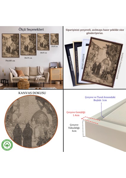 Çerçeveli Dekoratif Kanvas Tablo, Alphonse Mucha - Imparator Lothair ve Masum Papa TABLO-7342 indirimleri