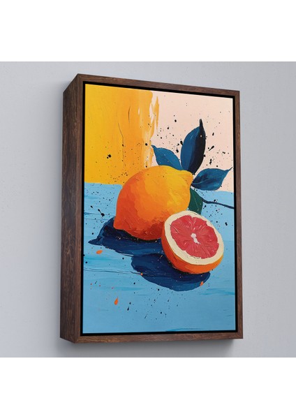 Çerçeveli Dekoratif Kanvas Tablo, Masa Üstündeki Limon TABLO-7616 fiyatları