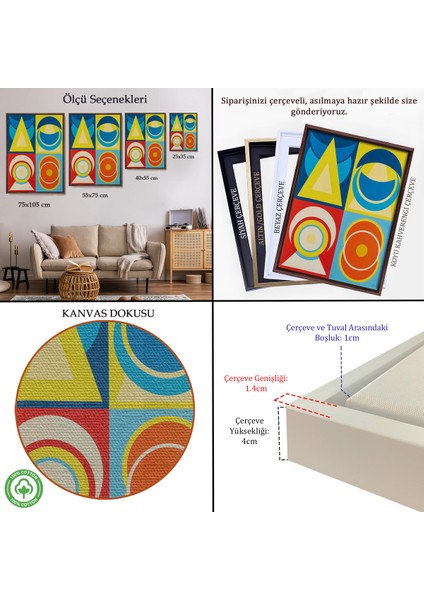 Çerçeveli Dekoratif Kanvas Tablo, Auguste Herbin - Lune I TABLO-7358 indirimleri