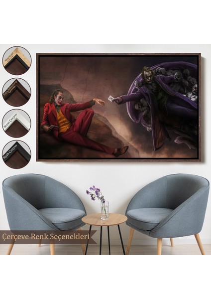 Çerçeveli Dekoratif Kanvas Tablo, Joker TABLOSU-7194