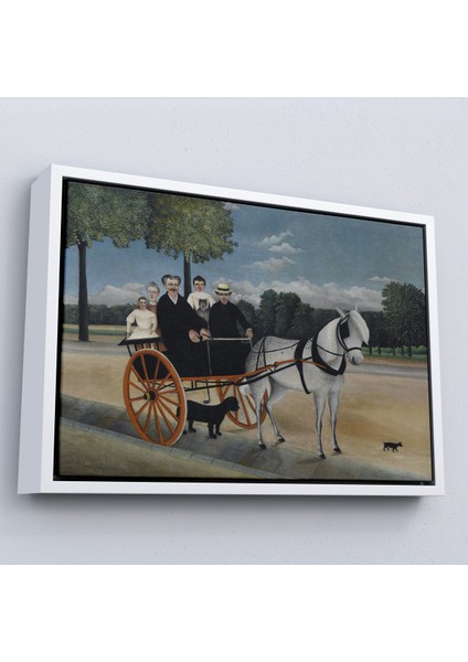 Çerçeveli Dekoratif Kanvas Tablo, Yaşlı Adam Junier'in Arabası TABLO-7090