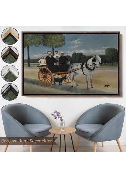 Çerçeveli Dekoratif Kanvas Tablo, Yaşlı Adam Junier'in Arabası TABLO-7090