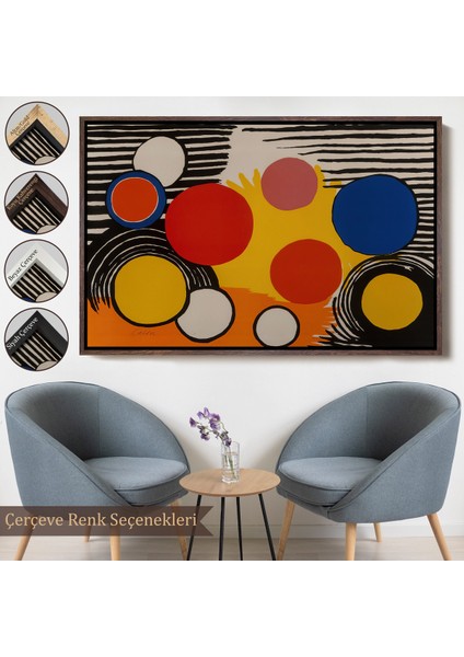 Çerçeveli Dekoratif Kanvas Tablo, Alexander Calder - Kuş Yuvası Tablosu Bird's NEST-7056