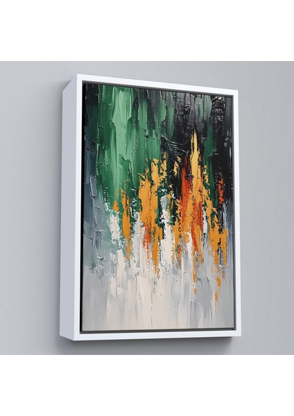 Çerçeveli Dekoratif Kanvas Tablo, Yağlıboya Görünümlü Soyut TABLO-7633 fiyatları
