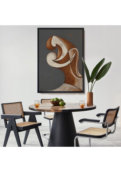 Çerçeveli Dekoratif Kanvas Tablo, Pablo Picasso - Soyut Baş TABLOSU-7382