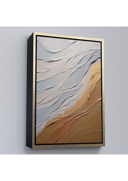 Çerçeveli Dekoratif Kanvas Tablo, Sarı ve Krem Tonlarındakı Yağlıboya Görünümlü TABLO-7611 modelleri