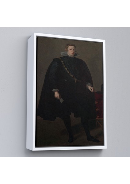Çerçeveli Dekoratif Kanvas Tablo, Velazquez Diego - Philip Iv Ispanya ve Portekiz Kralı TABLOSU-7368 fırsatları