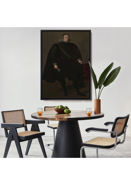 Çerçeveli Dekoratif Kanvas Tablo, Velazquez Diego - Philip Iv Ispanya ve Portekiz Kralı TABLOSU-7368
