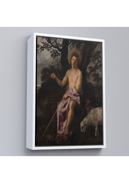 Çerçeveli Dekoratif Kanvas Tablo, Diego Velazquez - Doğada Aziz Vaftizci Yahya TABLOSU-7387