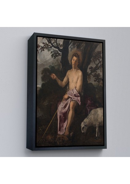 Çerçeveli Dekoratif Kanvas Tablo, Diego Velazquez - Doğada Aziz Vaftizci Yahya TABLOSU-7387 fırsatları