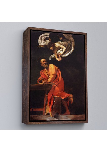 Çerçeveli Kanvas Tablo, Caravaggio - Aziz Matta ve Melek Tablosu - Saint Matthew And The ANGEL-7388 fiyatları