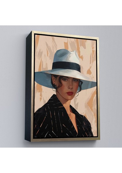 Çerçeveli Dekoratif Kanvas Tablo, Keskin Bakışlı Güzel Kadın TABLO-7565 fiyatları