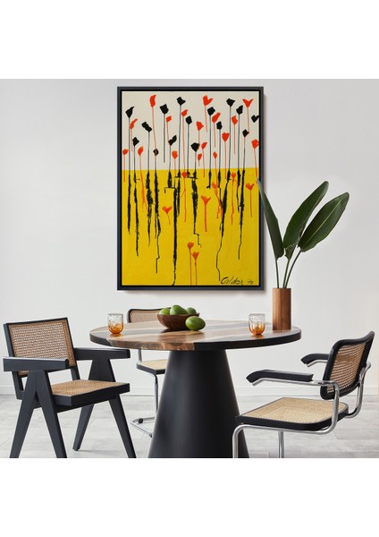 Çerçeveli Dekoratif Kanvas Tablo, Alexander Calder - Damlalar Tablo - DROPS-7285