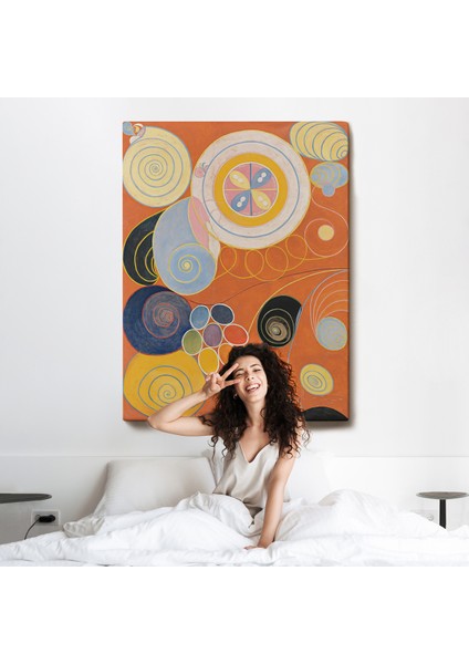Çerçeveli Dekoratif Kanvas Tablo, Hilma Af Klint - Gençlik TABLOSU-7314