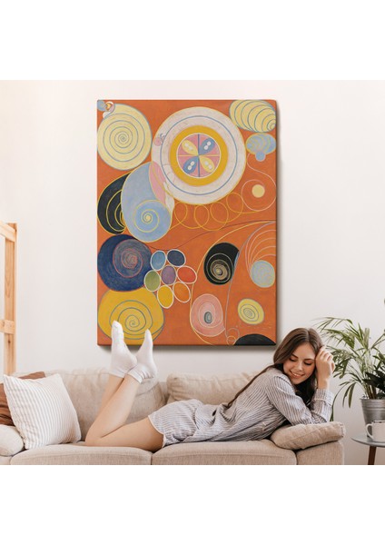 Çerçeveli Dekoratif Kanvas Tablo, Hilma Af Klint - Gençlik TABLOSU-7314