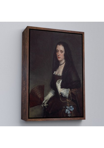 Çerçeveli Dekoratif Kanvas Tablo, Diego Velázquez - Hayranlı Kadın Tablo - The Lady With A FAN-7433 fiyatları