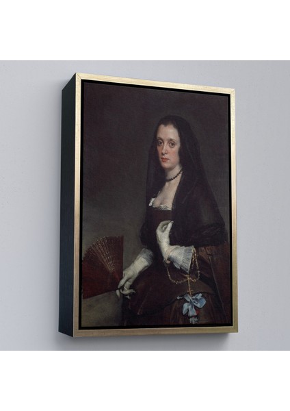 Çerçeveli Dekoratif Kanvas Tablo, Diego Velázquez - Hayranlı Kadın Tablo - The Lady With A FAN-7433 modelleri