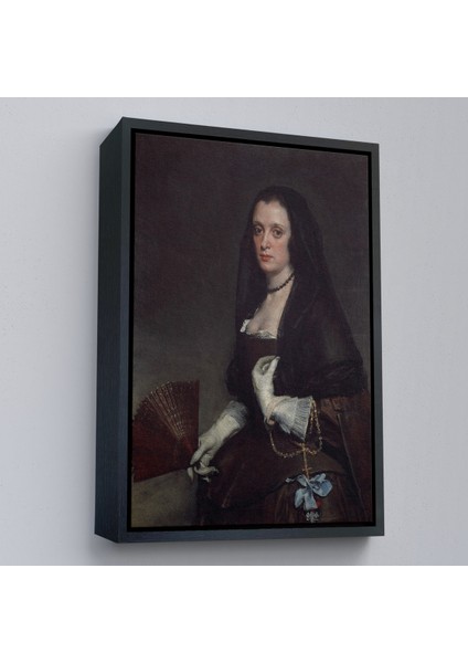 Çerçeveli Dekoratif Kanvas Tablo, Diego Velázquez - Hayranlı Kadın Tablo - The Lady With A FAN-7433 fırsatları