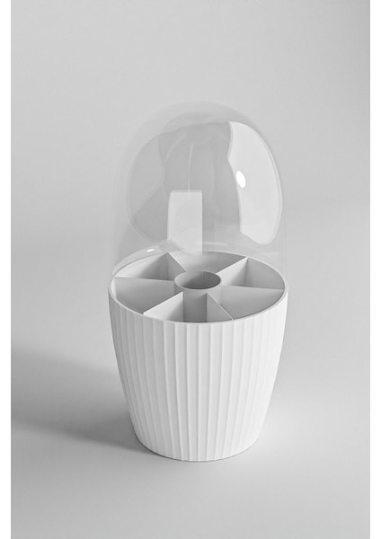 7 Bölmeli Çok Amaçlı Makyaj ve Fırça Organizer, Beyaz indirimleri