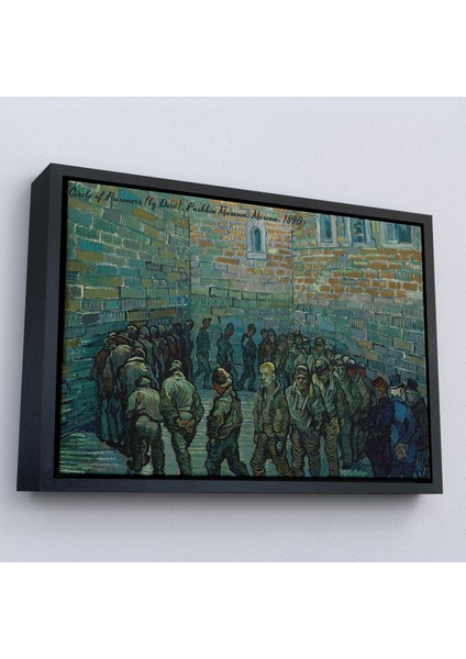 Çerçeveli Dekoratif Kanvas Tablo, Vincent Van Gogh Tutuklular Çemberi Tablo - Prisoners' ROUND-7180