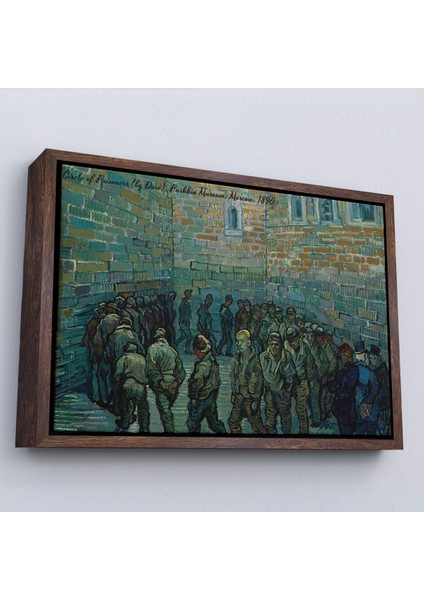 Çerçeveli Dekoratif Kanvas Tablo, Vincent Van Gogh Tutuklular Çemberi Tablo - Prisoners' ROUND-7180 fiyatları