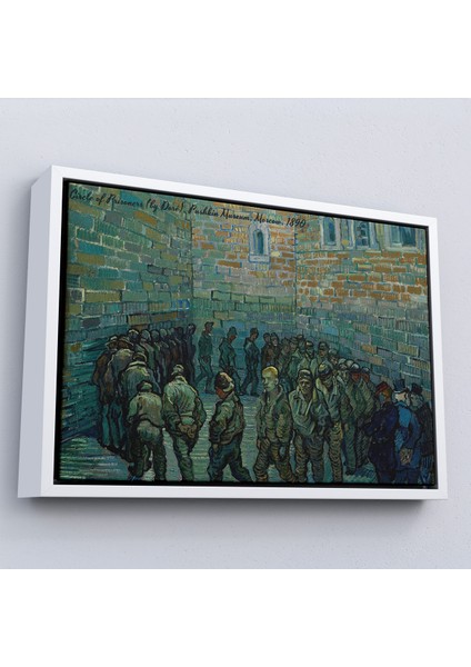 Çerçeveli Dekoratif Kanvas Tablo, Vincent Van Gogh Tutuklular Çemberi Tablo - Prisoners' ROUND-7180 fırsatları