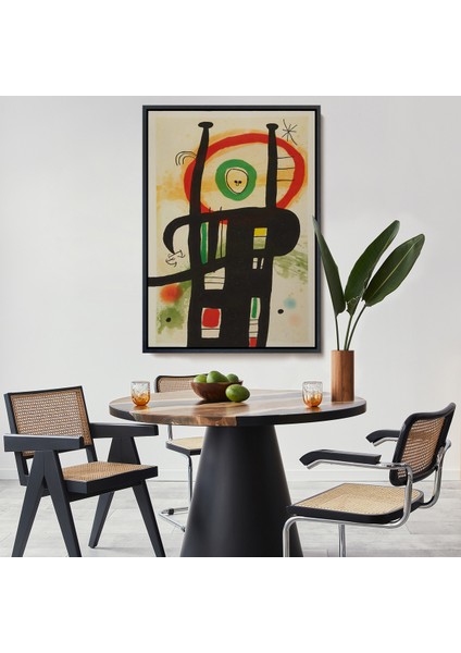 Çerçeveli Dekoratif Kanvas Tablo, Joan Miro - Büyük Bilgisayar TABLO-7350