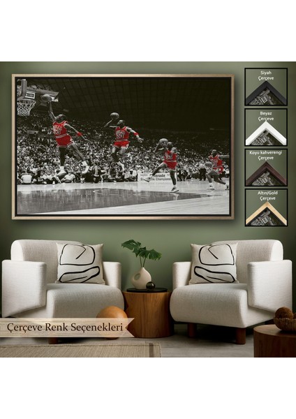 Çerçeveli Dekoratif Kanvas Tablo, Michael Jordan TABLO-7200