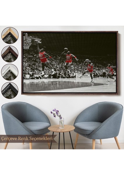 Çerçeveli Dekoratif Kanvas Tablo, Michael Jordan TABLO-7200