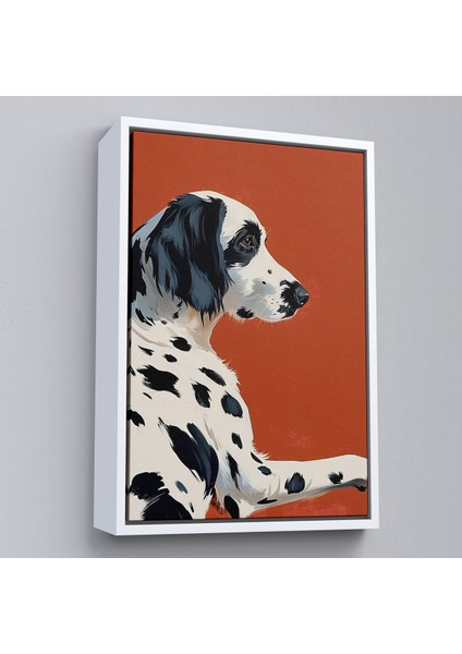 Çerçeveli Dekoratif Kanvas Tablo, Sevimli Dalmaçyalı Köpek TABLO-7578