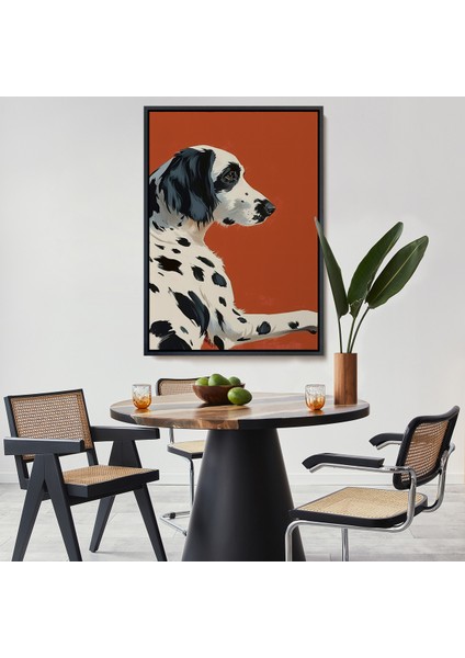Çerçeveli Dekoratif Kanvas Tablo, Sevimli Dalmaçyalı Köpek TABLO-7578