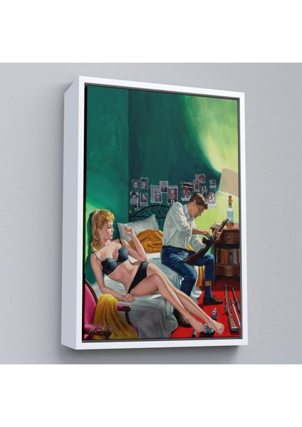 Çerçeveli Dekoratif Kanvas Tablo, Kuşatılmış Suçlu ve Ortağı Kadın TABLO-7724 fırsatları