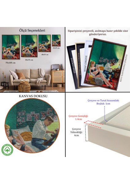 Çerçeveli Dekoratif Kanvas Tablo, Kuşatılmış Suçlu ve Ortağı Kadın TABLO-7724 indirimleri