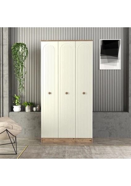 Mila 3 Kapaklı Bazalı Gardırop Tamamı Mdf fiyatları