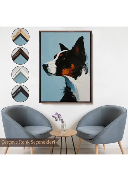 Çerçeveli Dekoratif Kanvas Tablo, Sevimli Köpek TABLOSU-7635