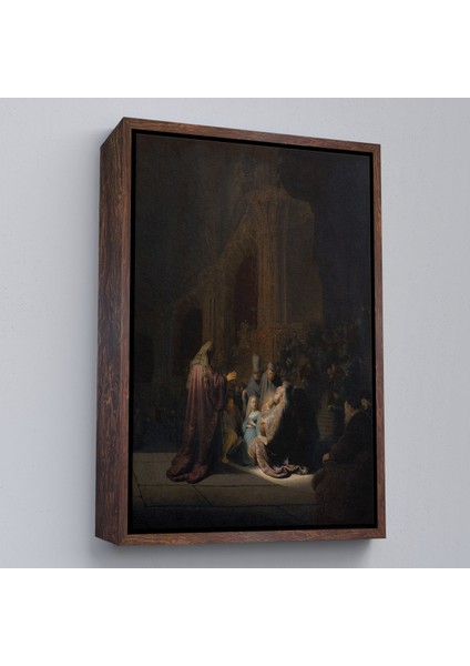 Çerçeveli Dekoratif Kanvas Tablo, Rembrandt Van Rijn Simeon - Tapınakta Övgü Şarkısı TABLO-7408 fiyatları